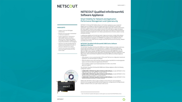 NETSCOUT Qualified InfiniStreamNG Software Appliance