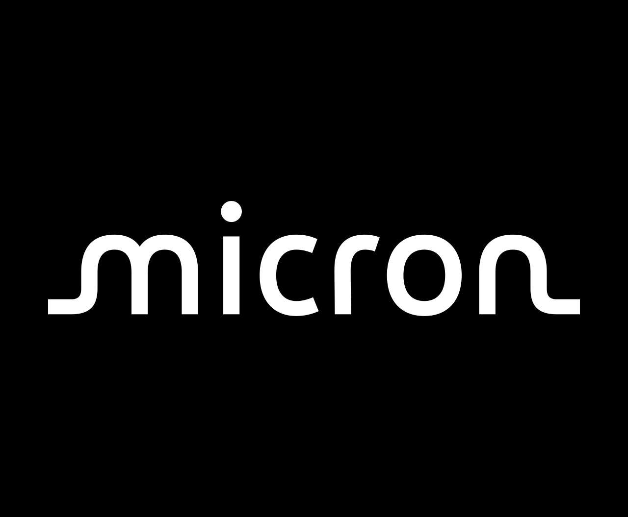 Micron Logo on Black Background