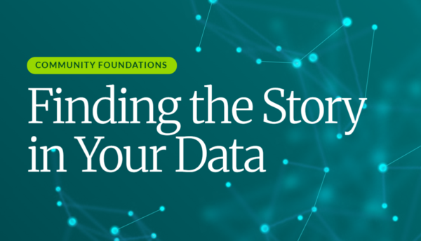 Blue Foundant branding with data connection point graphic