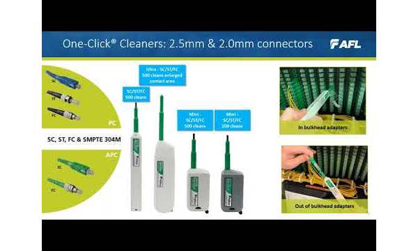 One Click Fiber Optic Connector Cleaners