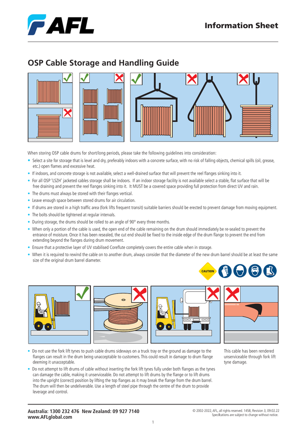 Cable Storage and Handling Guide (Australia Market)