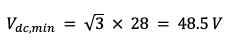 The ideal minimum DC link is: