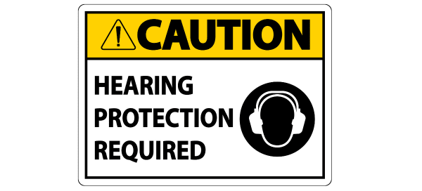 Hearing protection required sign