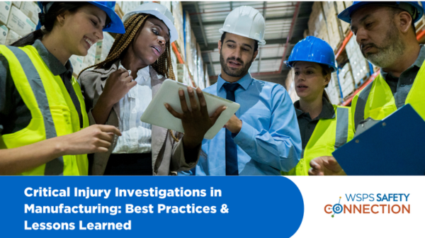 Group of people doing an inspection in warehouse