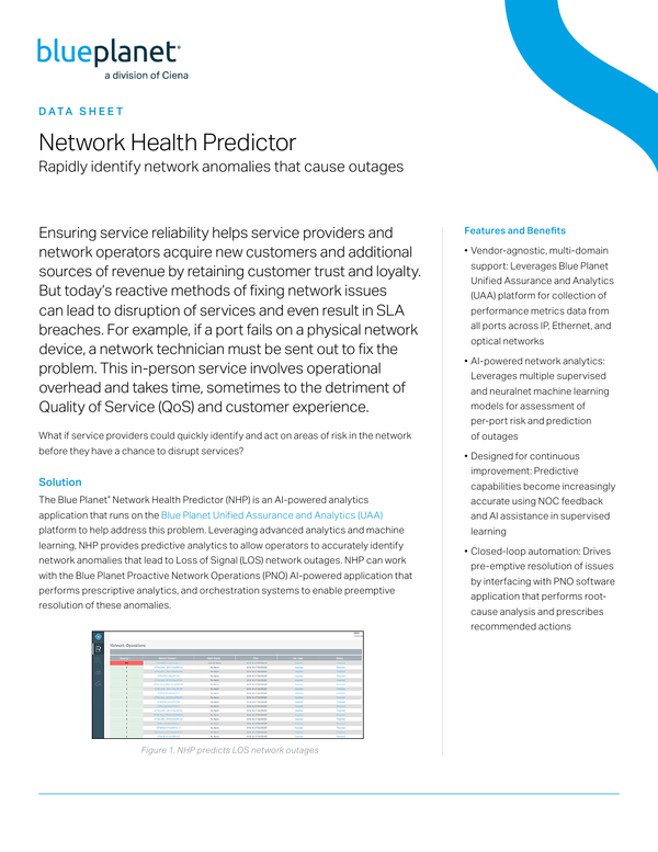 Network Health Predictor Blue [Data Sheet]