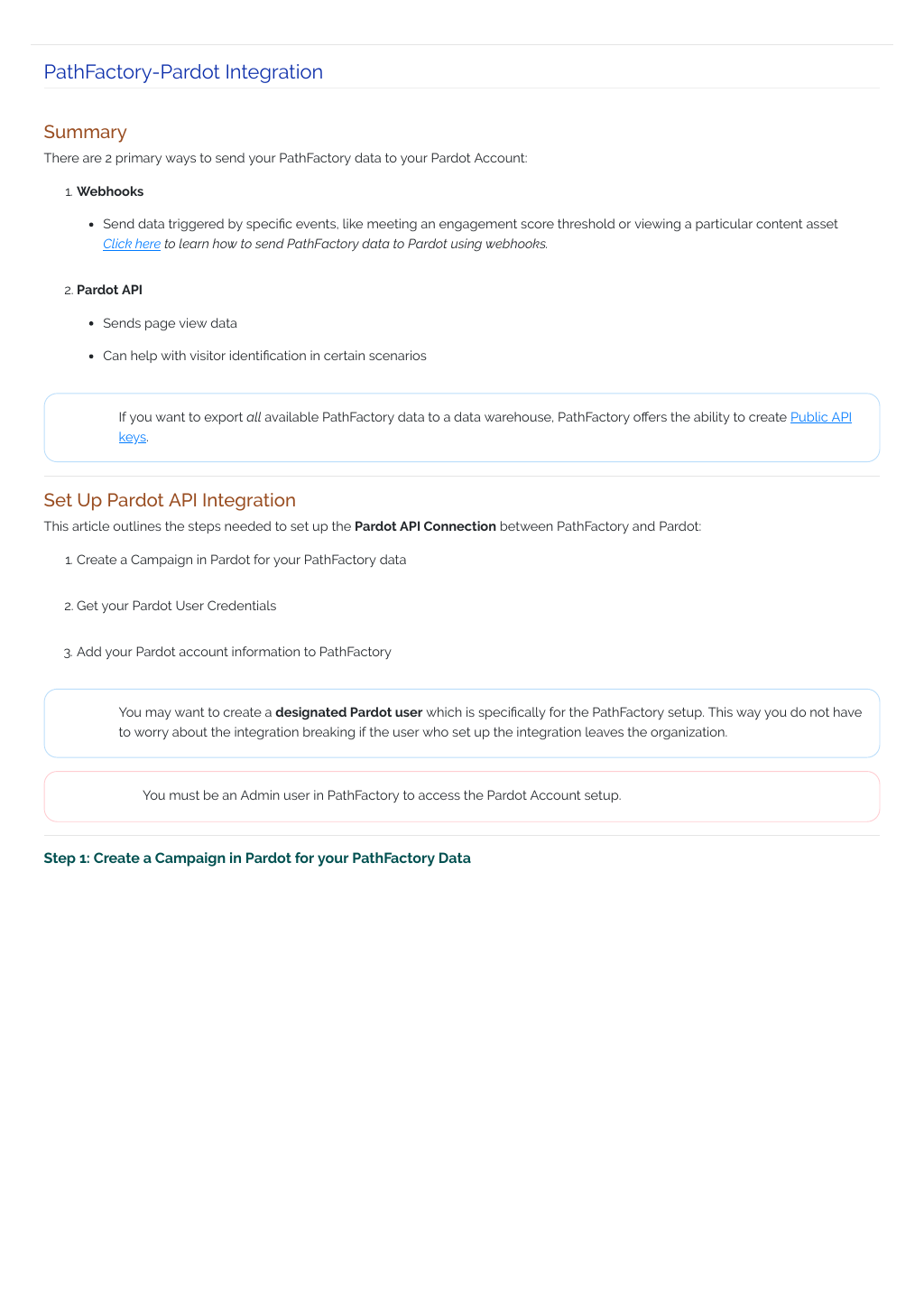 PathFactory Pardot Integration