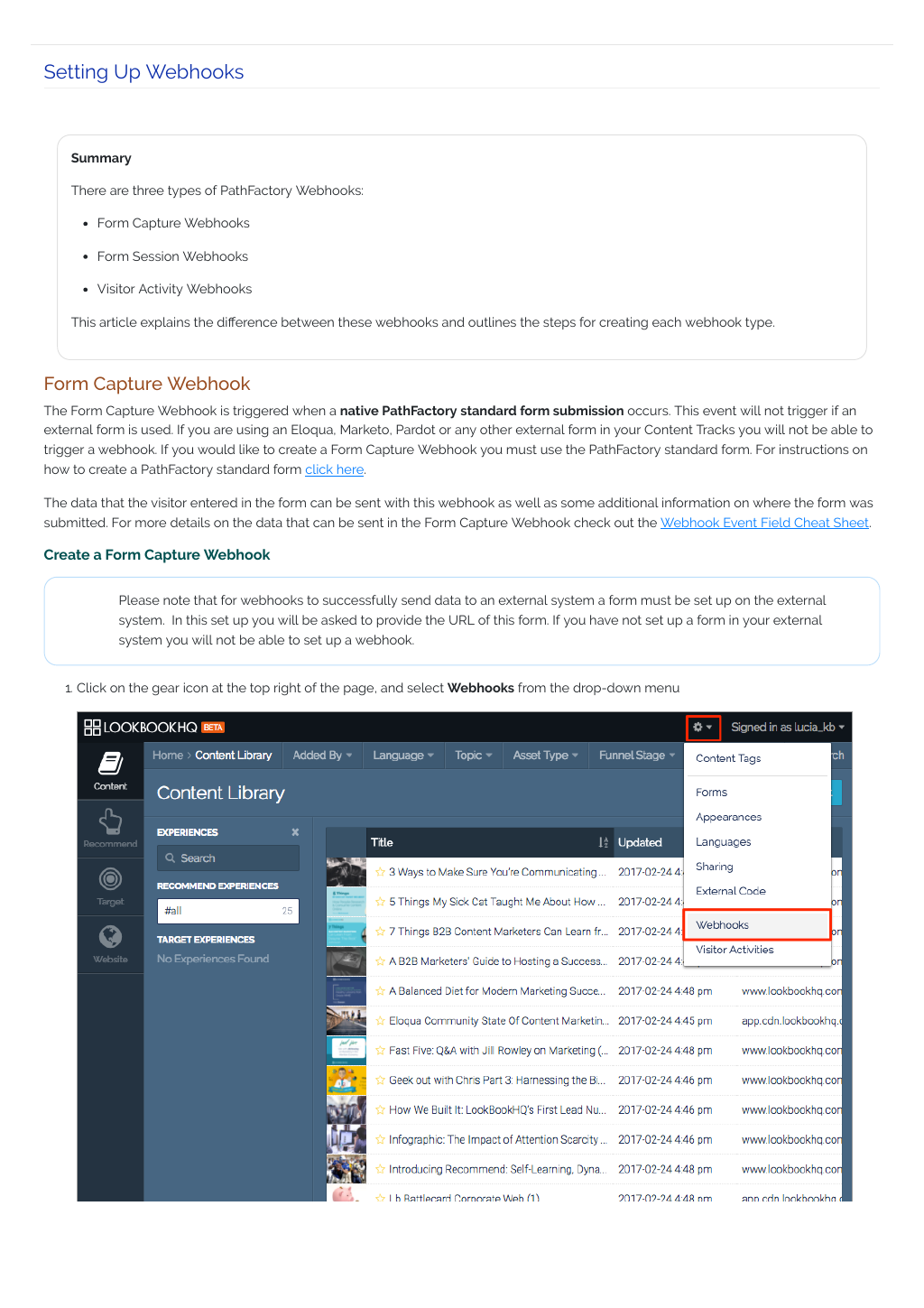 Setting Up Webhooks