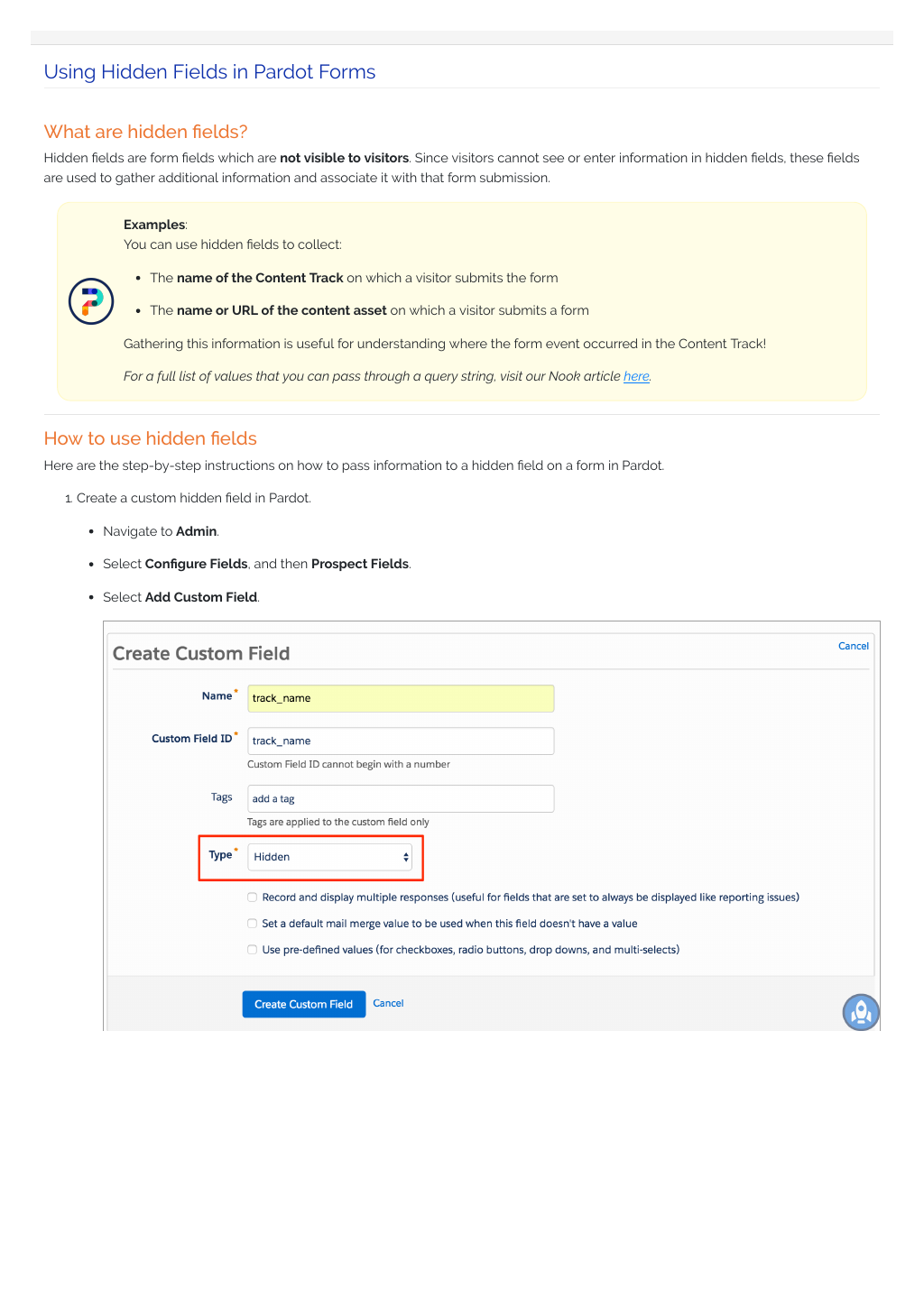 Using Hidden Fields In Pardot Forms