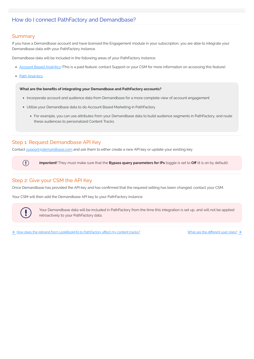 How Do I Connect Path Factory And Demandbase