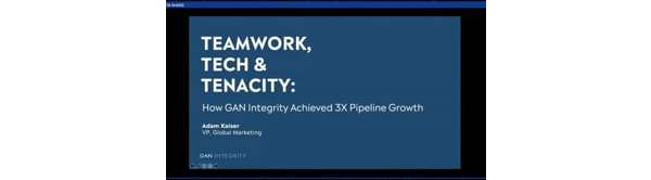 [Recording] Teamwork, Tech & Tenacity: How GAN Integrity Achieved 3X Pipeline Growth