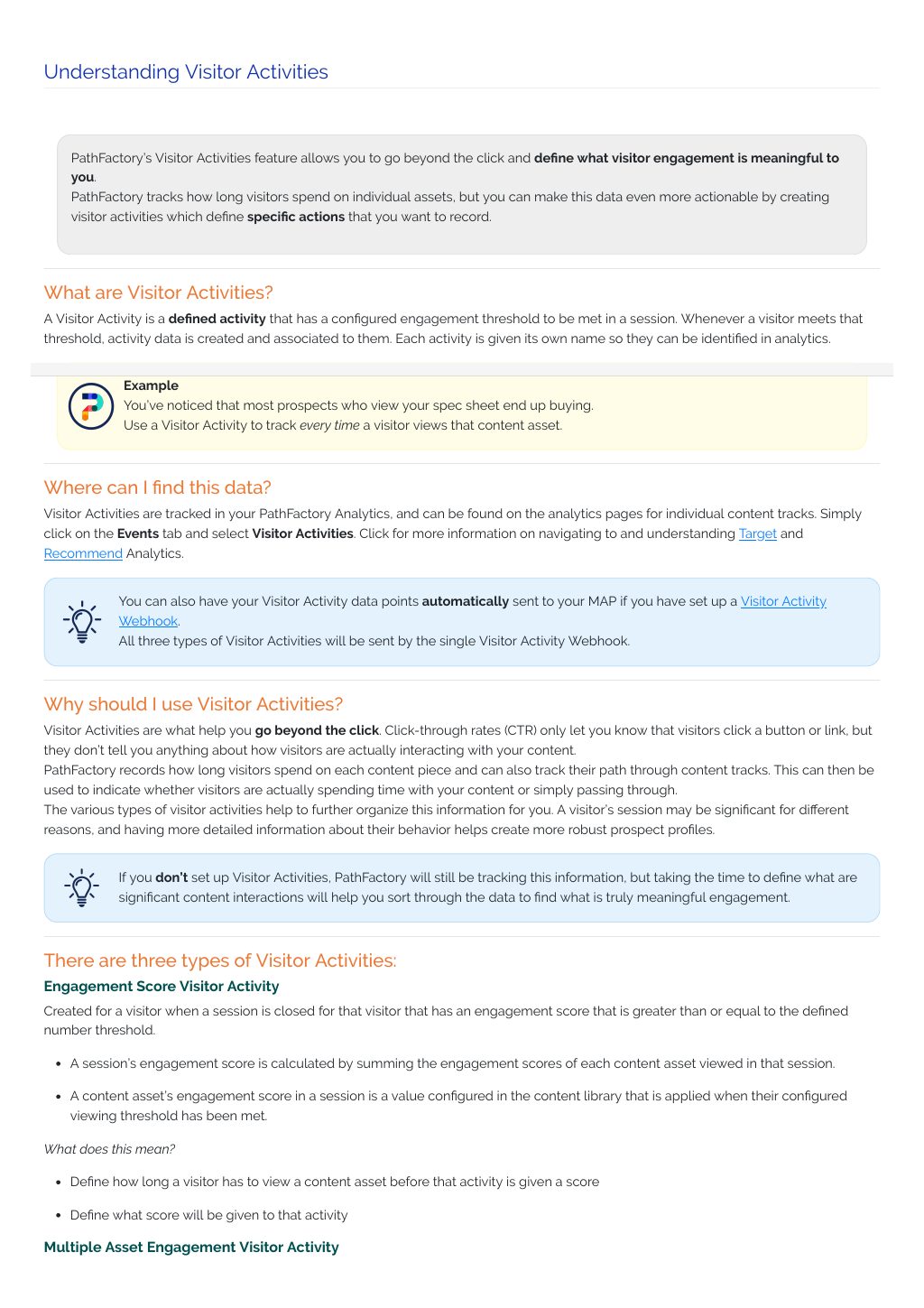 Understanding Visitor Activities