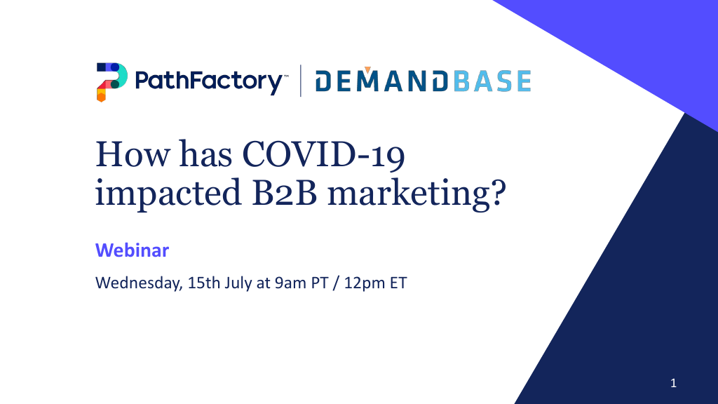 Review the slides for How Has COVID-19 Impacted B2B Marketing?