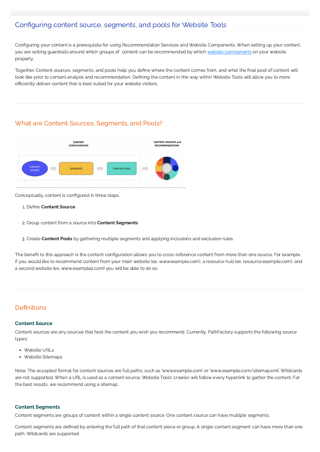 4) Configuring Content Source, Segments, And Pools For Website Tools