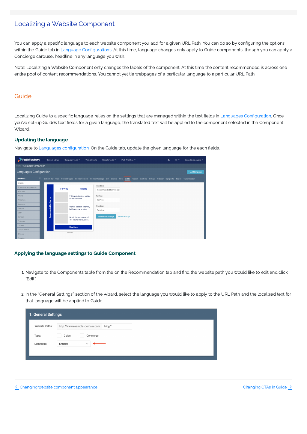 10) Localizing A Website Component