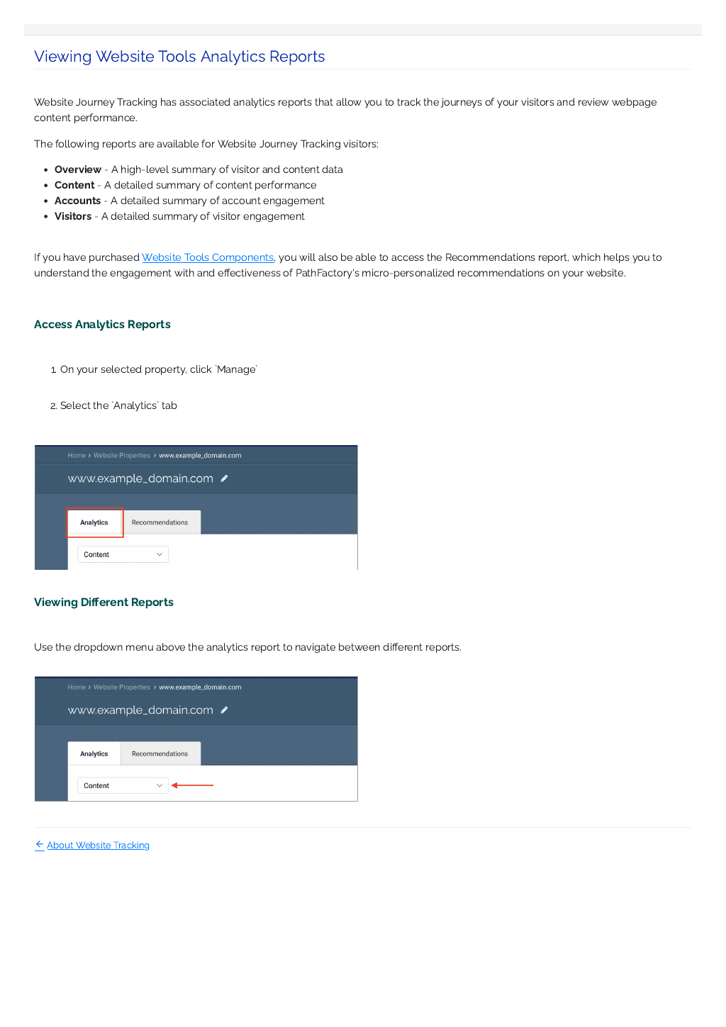 13) Viewing Website Tools Analytics Reports