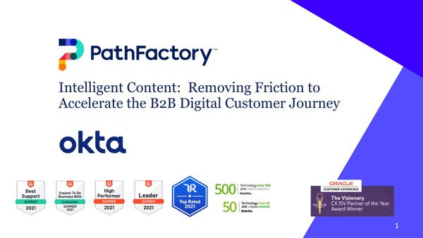 Intelligent Content: Removing Friction to Accelerate the B2B Digital Customer Journey