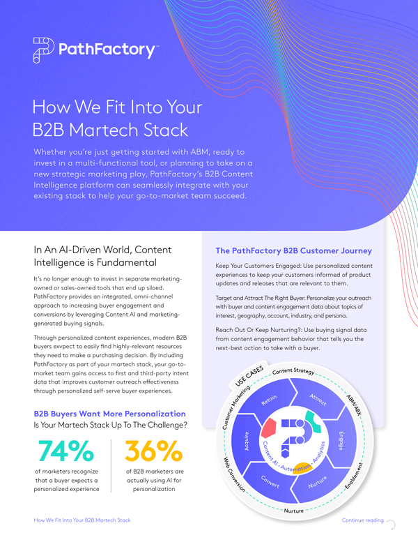 How PathFactory Fits Into Your Martech Stack