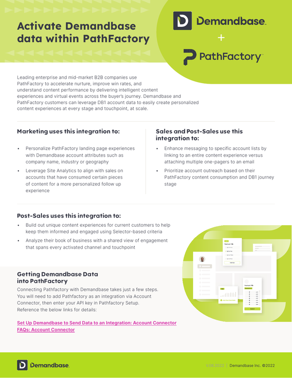 How Demandbase and PathFactory Work Together