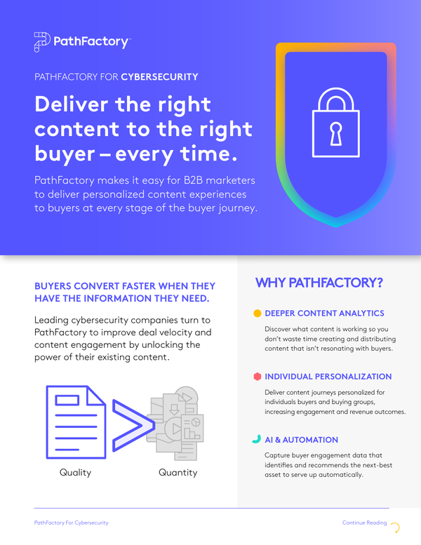 [One Pager] How PathFactory Helps Cybersecurity Marketers