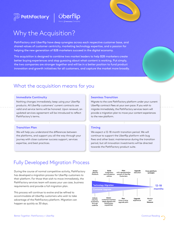 PathFactory + Uberflip: Benefits, New Capabilities & Migration Timeline