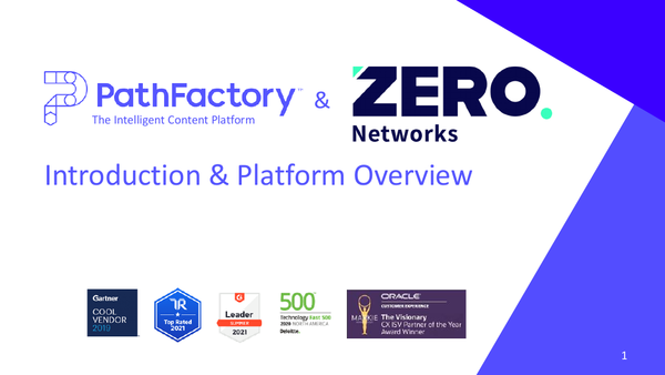 [Slides] PathFactory & Zero Networks - Introduction