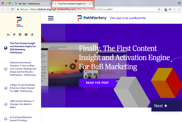 Preview and Publish your Content Track - PathFactory