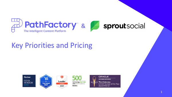 [Slides] PathFactory & Sprout Social - Pricing Overview