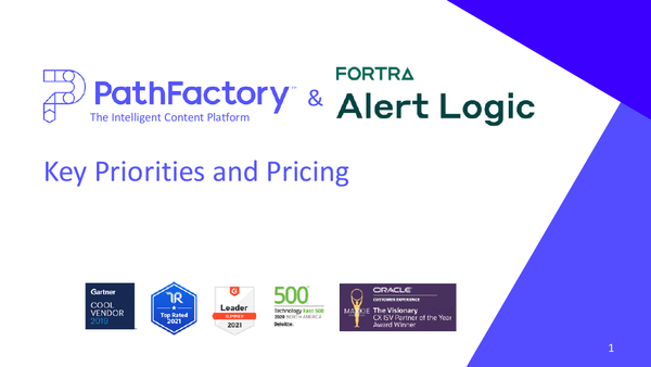 [Slides] PathFactory & Fortra - Pricing Summary