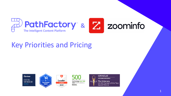 [Slides] PathFactory & ZoomInfo - Pricing Overview