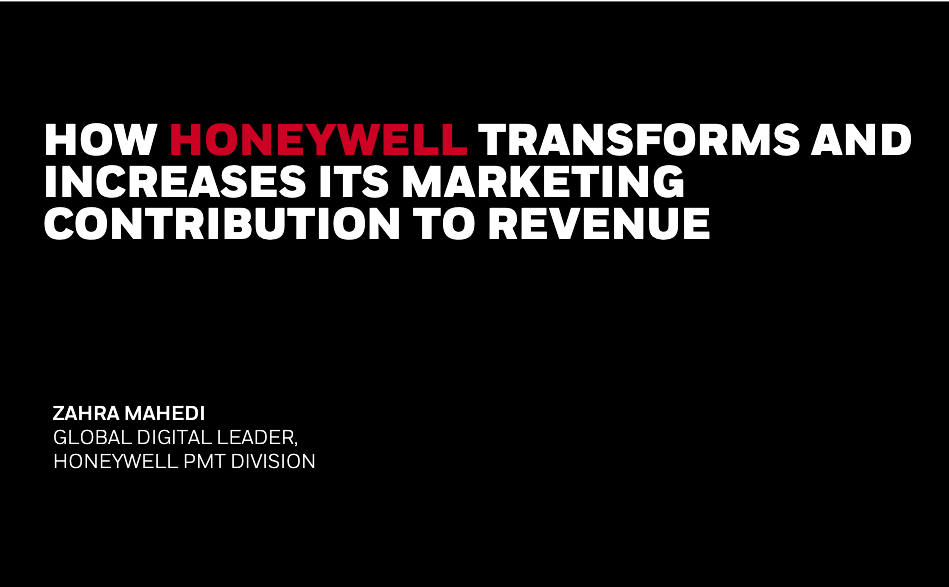 [Recording] How Honeywell is transforming its lead-to-revenue process and increasing marketing’s contribution to revenue