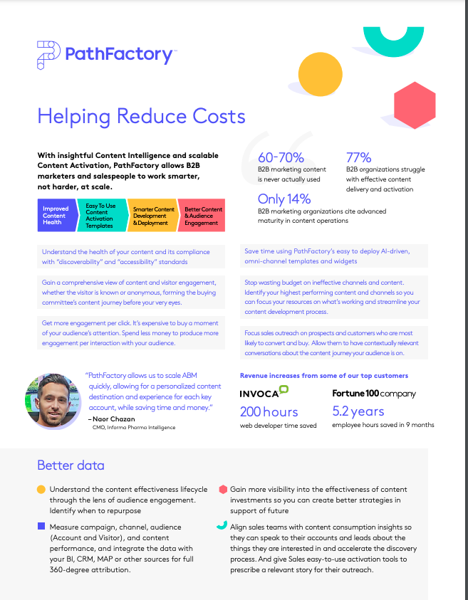 PathFactory Helps Reduce Costs Overview