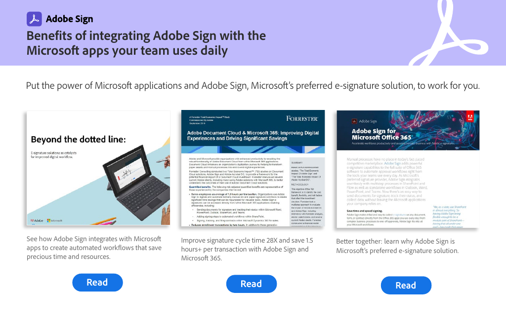 Benefits of Integrating Adobe Sign and Microsoft