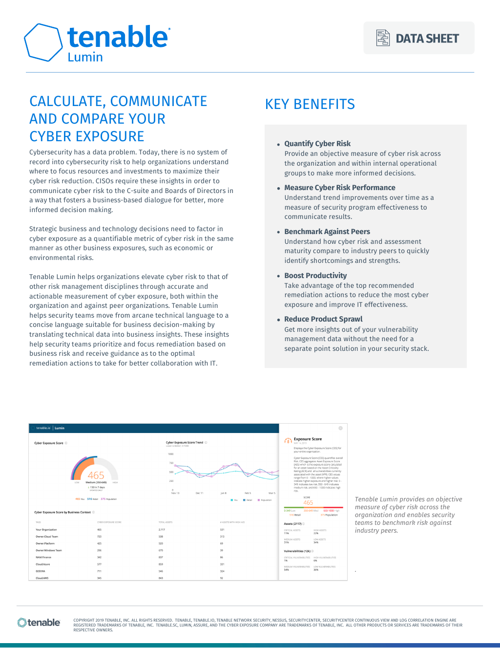 Datasheet] Tenable Lumin